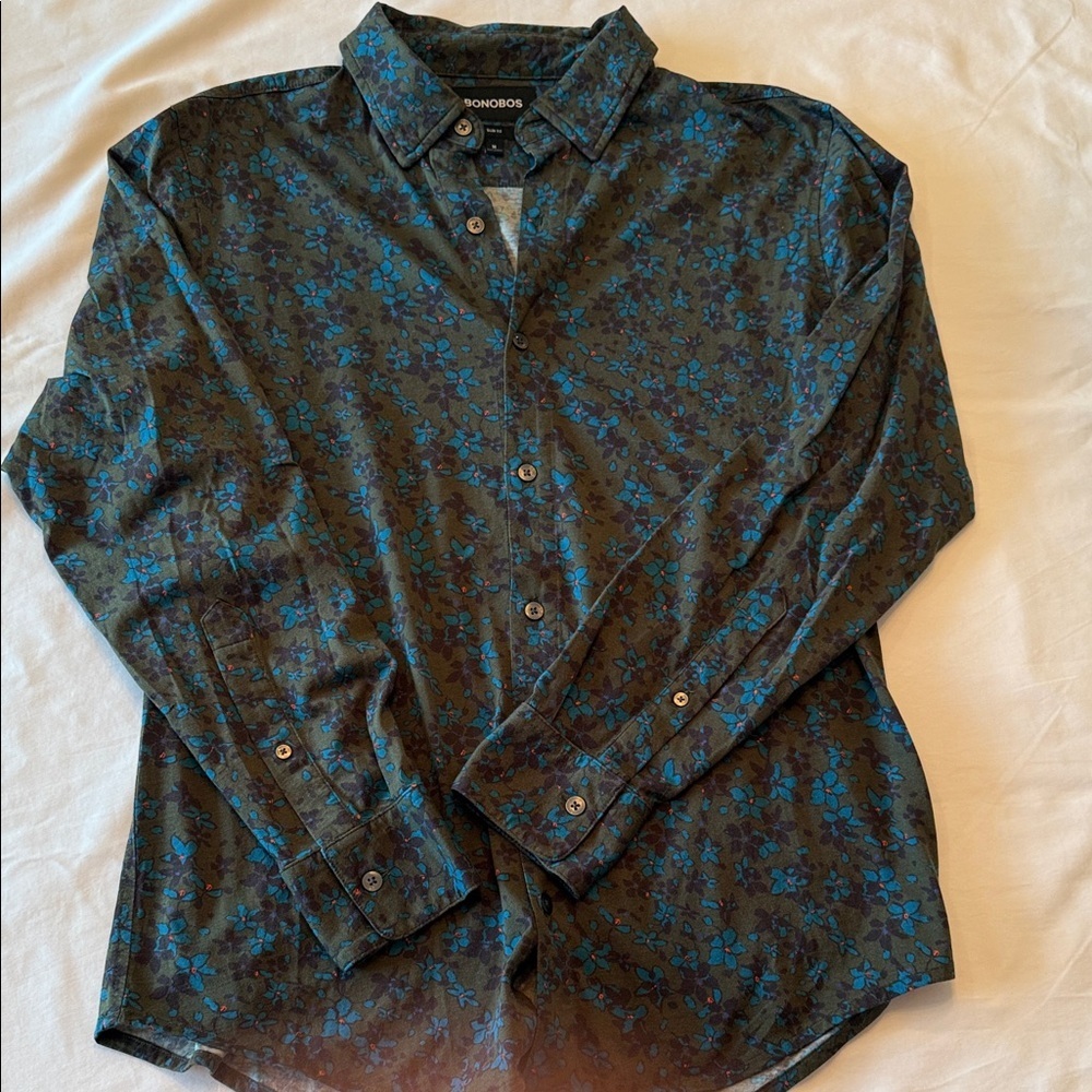 Bonobos Men's Dark Floral Button Down Shirt
